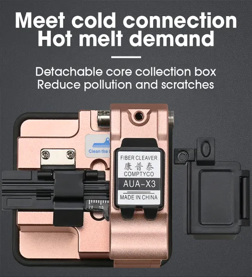 Fiber cleaver AUA-X3 Cable Cutting Knife FTTT Fiber Optic Knife Tools cutter High Precision Cleavers 24 surface blade COMPTYCO