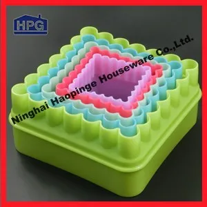 Square Plastic Cookie Cutter Set