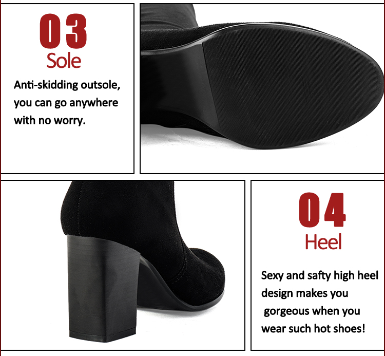 black suede half heel good quality boots