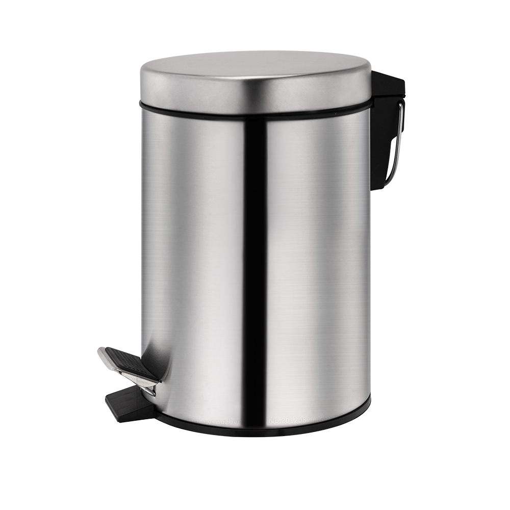 Stainless Steel Round Shape Trash Bin