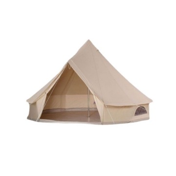 High-End Waterproof Glamping Canvas Wall Tents for Comfortable Outdoor Family Camping