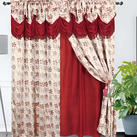 Wholesale American Style Flower Patterned Blackout Curtains for Living Room