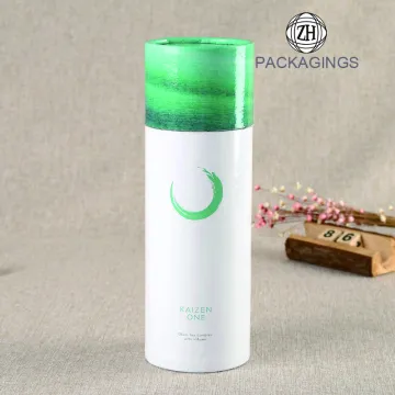 White round paper packaging can for apparel