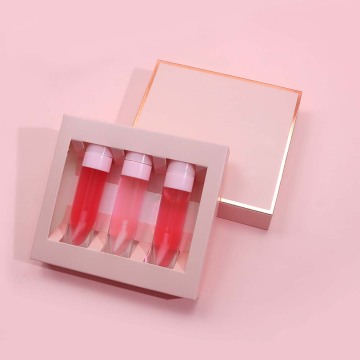 Label pribadi grosir vegan penyedap lip glow oil kit - 3 pcs set lip oils set