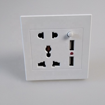 Universal AU/EU/US/UK Multi Electrical Plug Wall Safe Socket with On/Off Control and USB Wall Socket