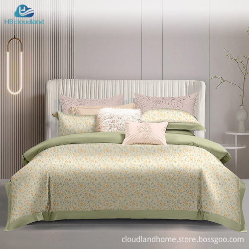 Cloudland Ethan Printed Designer 100% Cotton Duvet Cover Set - Queen Size Luxury Bedding