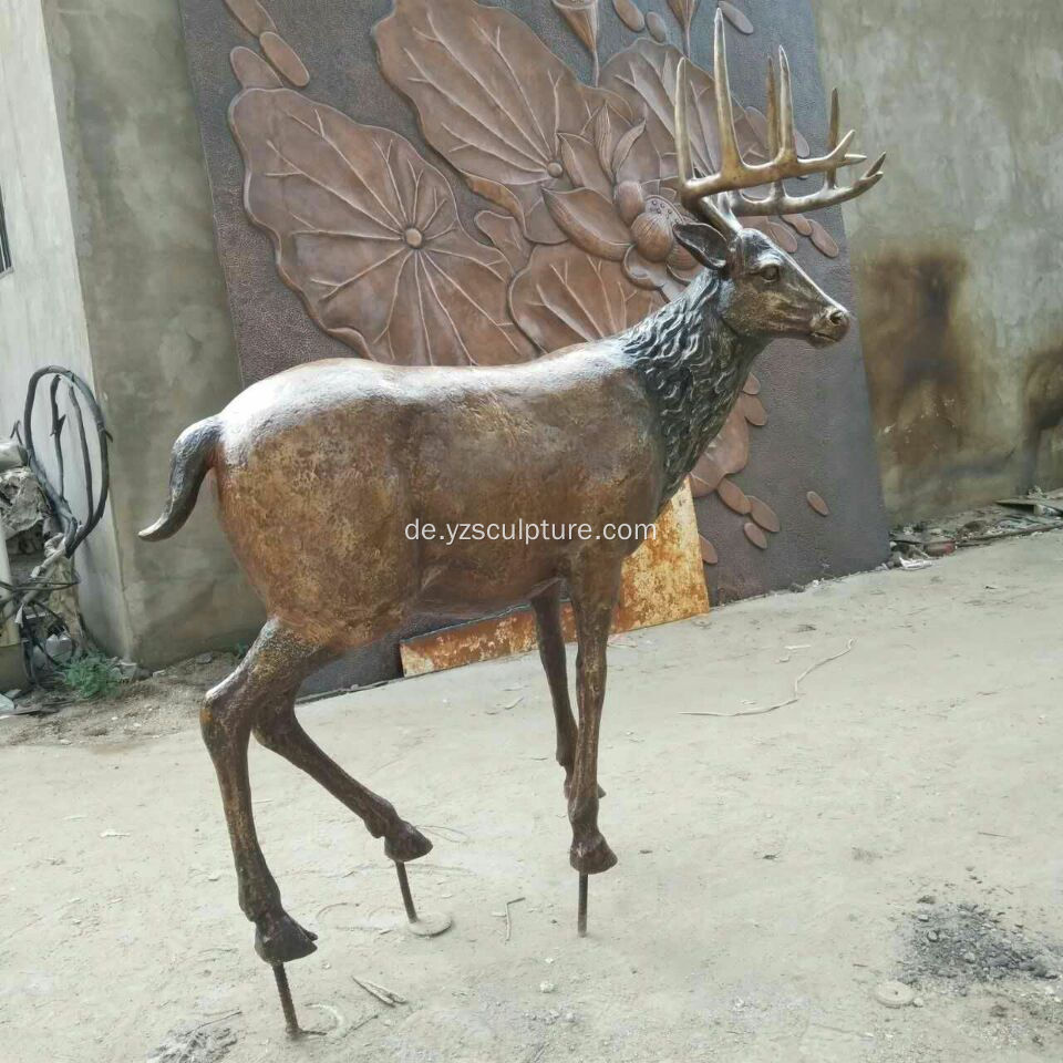 Leben Größe Garten schmücken Hirsch Skulptur