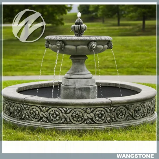 Antique Outdoor Religious Stone Water Fountain