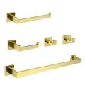 Kits de hardware de banheiro de ouro escovado Sus304