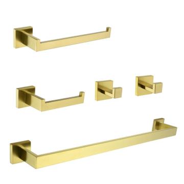 Kit hardware per bagno oro spazzolato SUS304