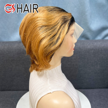 GS Perruque Short Bob Wigs: Lace Frontal Pixie Cut with Baby Hair Suppliers