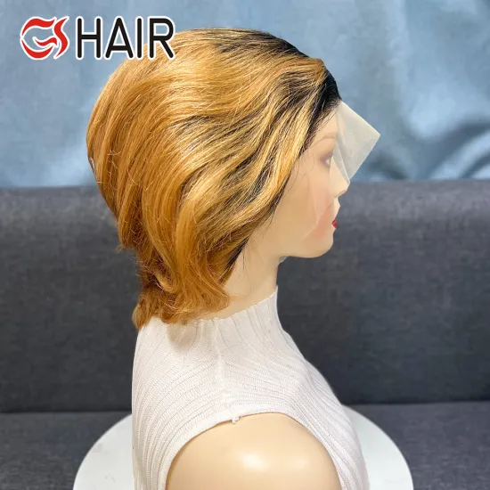GS Perruque Short Bob Wigs: Lace Frontal Pixie Cut with Baby Hair Suppliers