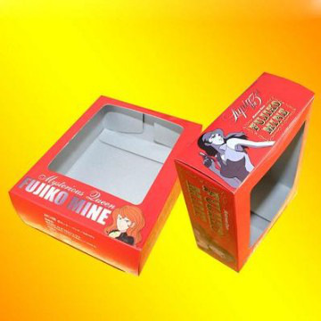 Red custom art paper toy packaging box with nice printing