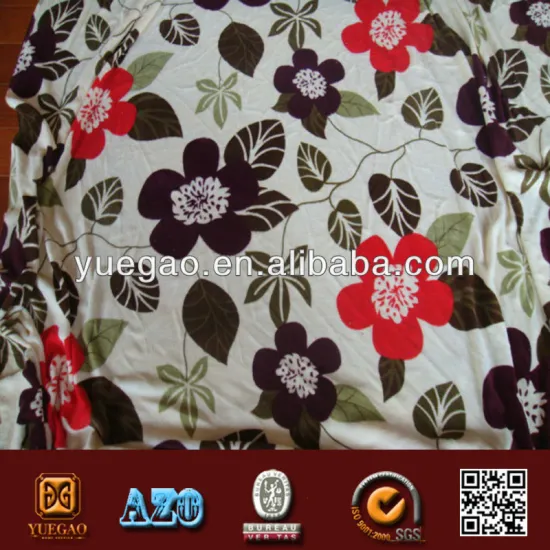 100%polyester printed flannel fabric