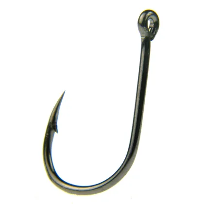 High Carbon Steel Fishing Hooks Black 1000pcs/Bag with Ring - Quality Fishhooks