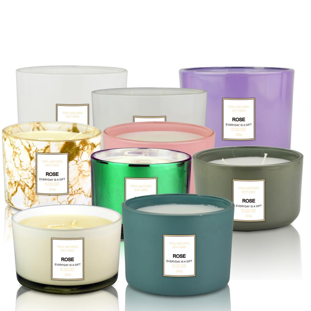 Velas grandes de vidro com aromaterapia multifunções com aroma personalizado