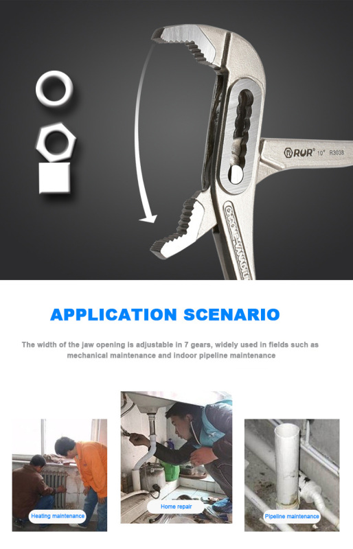German style multifunctional eagle beak water pump pliers, large opening pliers for water pipes