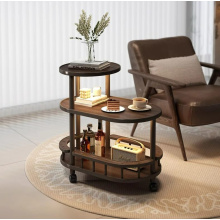 Slim Mobile Tea Side Table with Wheels