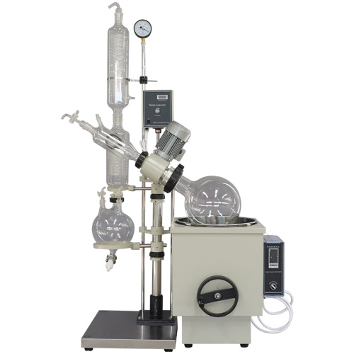 Vacuum rotary evaporator with chiller and vacuum pump