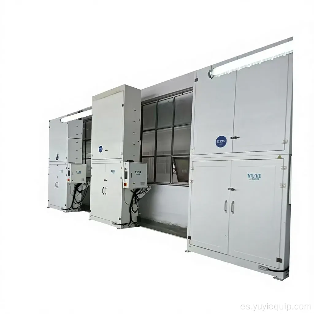 Máquina de ondas de cortina con ajuste de calor vertical totalmente automática Yuyi de 15 kW con motor PLC