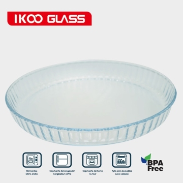 Ovenable pyrex glass baking tray, microwave oven glass tray