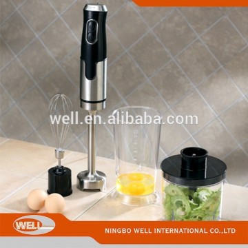 2 Speeds Stainless Steel blade Electric Kitchen Multi-functional Stick Hand Blender Set