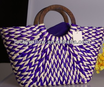 fashion straw beach bag corn bran bags factory supply