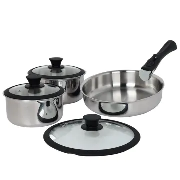 Outdoor Stainless Steel Nonstick Cooking Pot And Pans Camping Picnic Cookware Set