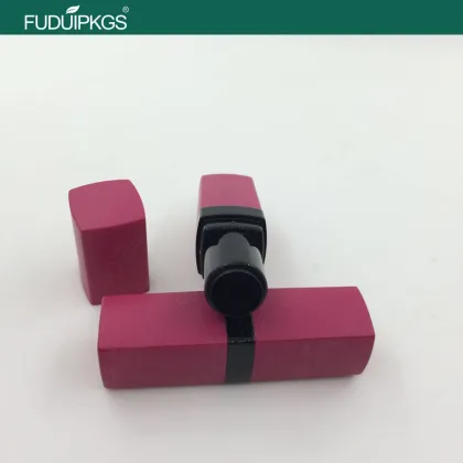 Empty Square Matte Plastic Makeup Lipstick Tube