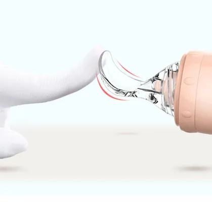 Silicone Rice Paste Feeder: Baby Food Squeeze Bottle with Spoon for Supplementary Feeding