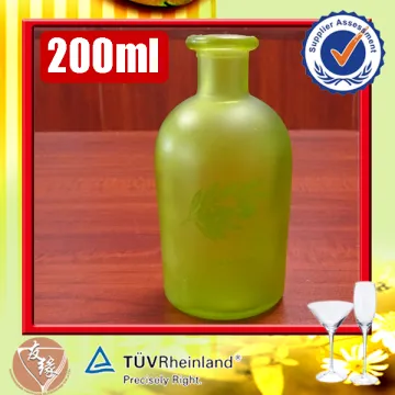 Fragrance Empty Cork Top Boston Round Greeen Glass Bottle 200 ml