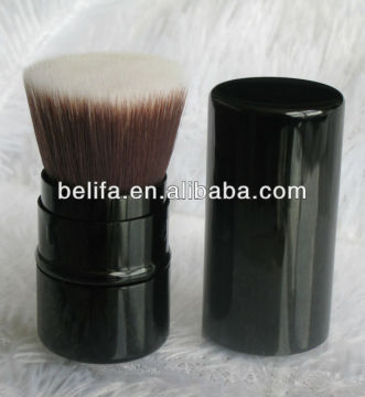 cosmetic 2014 hot sale natural soft-tapered bristles black retractable kabuki brush makeup beauty china suppliers