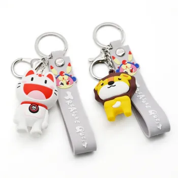 PVC Cartoon Keychain 3D Soft Rubber Cute Anime