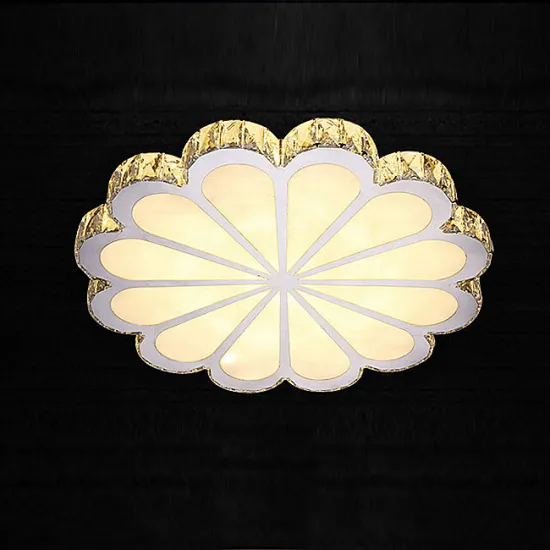 Crystal led ceiling light fixture