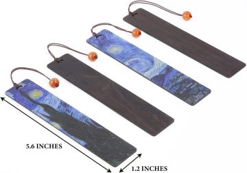 Van Gogh Starry Night Wooden Bookmarks Set