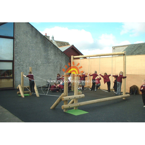 Juego de juegos de madera Balance Park Playground Equipment