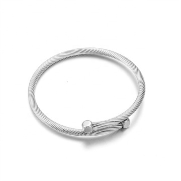 Iywu Aceon Stainless Steel 4MM Cable Wire Bracelet