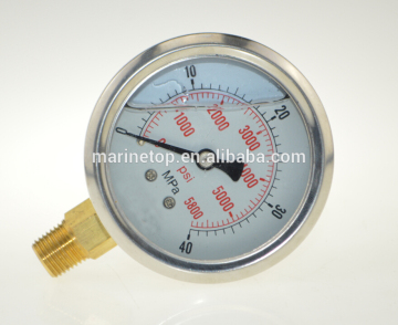 40Mpa Oil Filled Shock Proof Differential Pressure Gauge