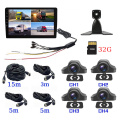 9 polegadas de monitor de 4 canais Sistema de monitor de veículos com 2,5d Touch/Starlight Night Vision/360 ° Video/Sound Record/Loop Record