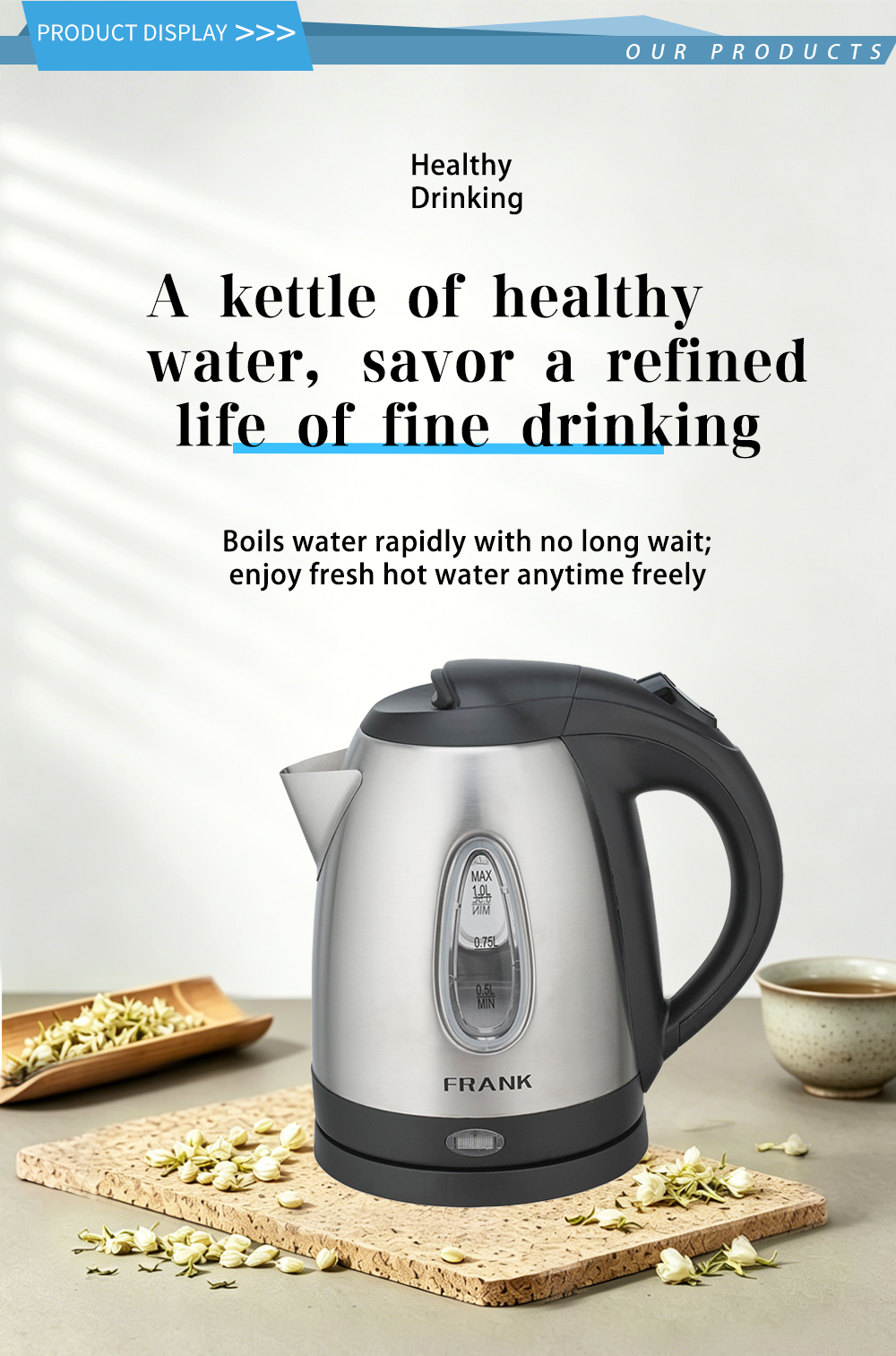 304 stainless steel kettle FK-0908 1