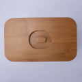 Бамбуковая деревянная крышка небольшой прямоугольник хлеб