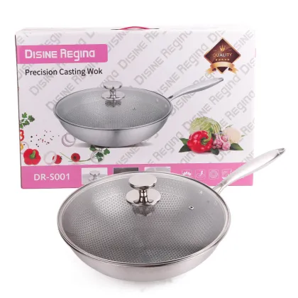 Antibacterial Honeycomb Stainless Non-Stick Frying Pan for Export