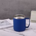 Stainless steel insulated Mark coffee cup with handle