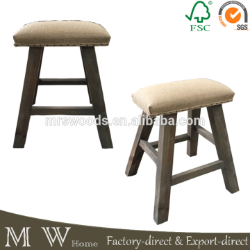 solid pine wooden stool, antique style wooden chair, wooden stool