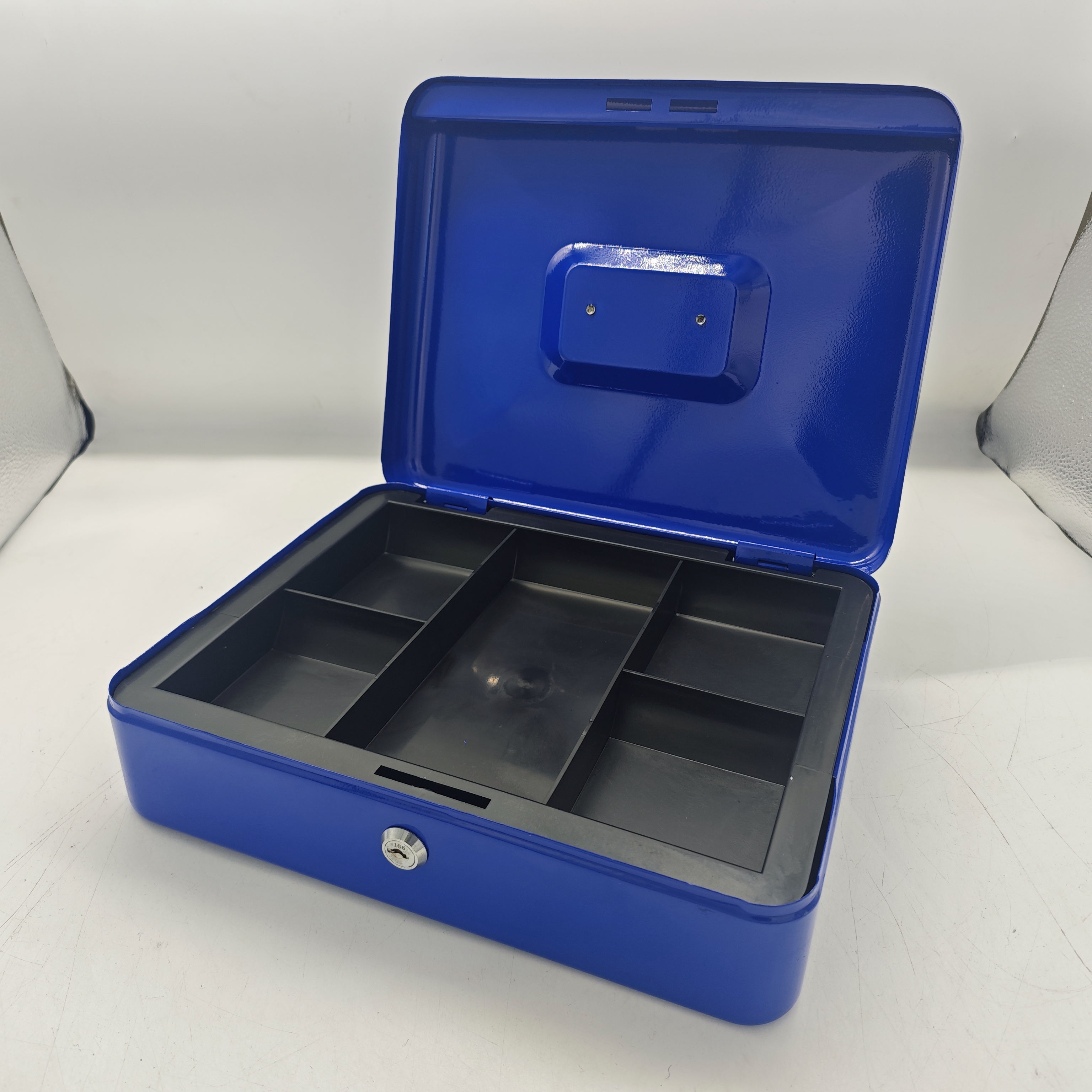 Large Metal Cash Box with 2 Keys Lock