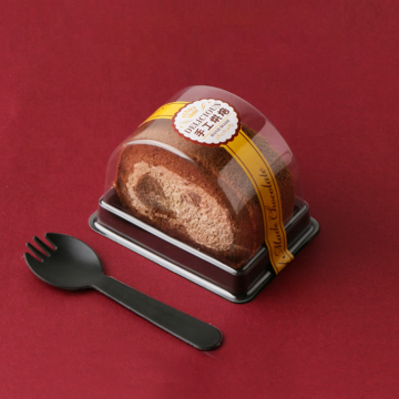 Factory Supply Frozen Cake Slice Clear Food Packaging Disposable Plastic Box for Swiss Roll Cake