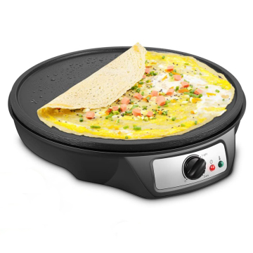 600W 1200 W Czarne nietknięte, nietoperzowe sterowanie okrągłe pleśń Mini Jajk Crepe i producent naleśników