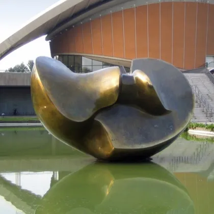 Custom modern garden art bronze abstract metal henry moore sculpture