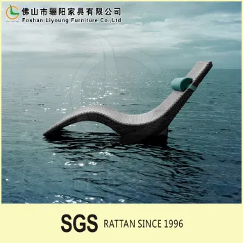 Outdoor furniture rattan swimming pool plastic sun bed rattan