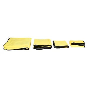 Yellow Super Soft Lint-Free Coral Fleece Microfiber Car Cleaning Towel 40x40CM 600GSM